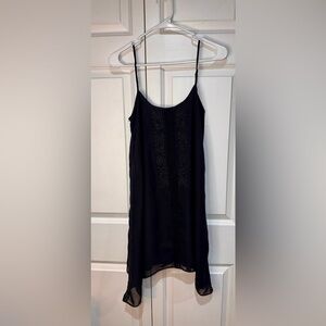 BCBGeneration Black Embroidered Dress XSmall (party, occasion, mini)